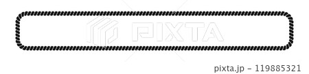 Rectangle rope frames. Thread, hemp twine, jute, steel cable decoration element. Maritime, yacht or nautical theme ornament. Empty tag or label in sea style. Vector graphic illustration Rectangle rope frames. Thread, hemp twine, jute, steel cable decoration element. Maritime, yacht or nautical theme ornament. Empty tag or label in sea style. Vector graphic illustration 119885321