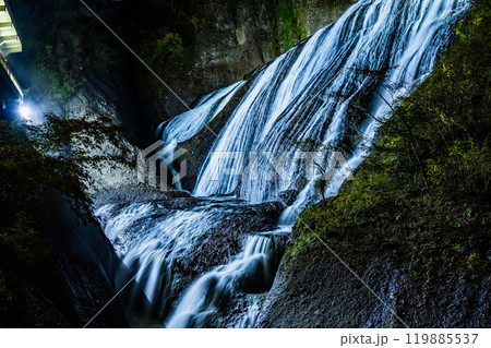 茨城 袋田の滝　秋の紅葉ライトアップ 119885537