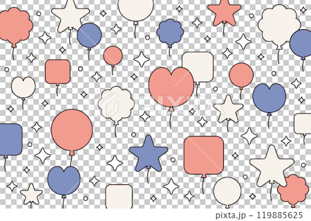 Cute background illustration with balloons flying 119885625