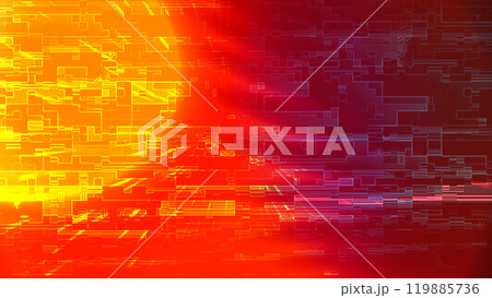 Abstract drawing, background image. A lot of structural rectangles, squares and steps. Graphic, arbitrary form of various figures. Pixilization. 119885736