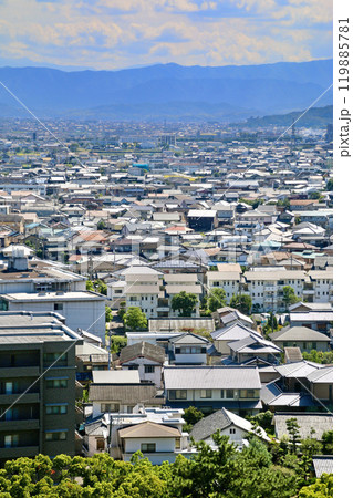 丸亀城からの眺望・南・讃岐平野(香川県・丸亀市) 丸亀城からの眺望・南・讃岐平野(香川県・丸亀市) 119885781