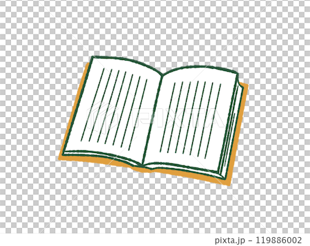 Vertically written open book - 4 colors 119886002