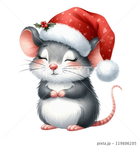 Gatsby Cute on Christmas Day Clipart Watercolor  Gatsby Cute on Christmas Day Clipart Watercolor  119886285