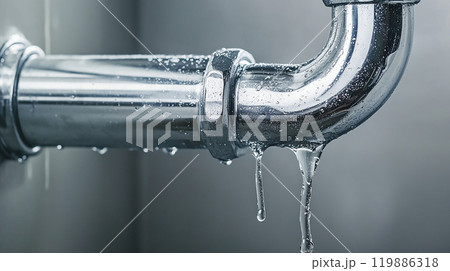 漏水するパイプ 漏水するパイプ 119886318