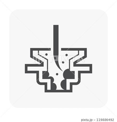 Clogged problem and cleaning out vector icon. Clogged problem and cleaning out vector icon. 119886492