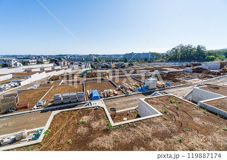 高台の大規模造成地　宅地開発 119887174