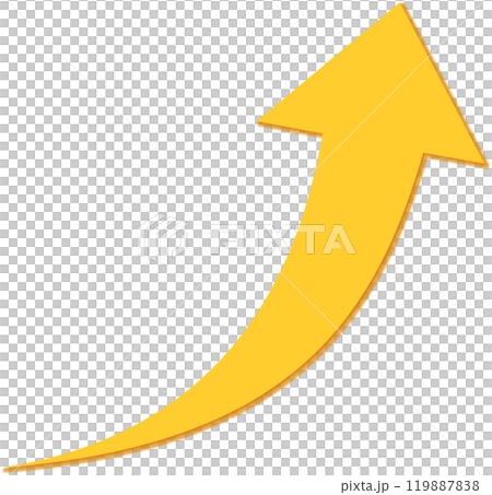 Yellow arrow pointing up to the right 119887838