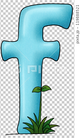 The blue alphabet f has small trees 119888521