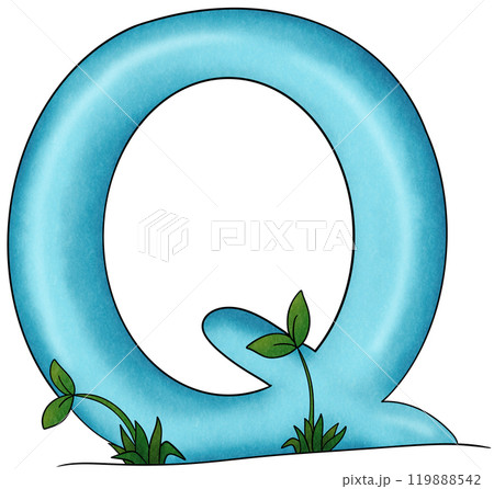 The blue alphabet Q has small trees 119888542