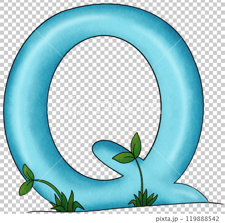 The blue alphabet Q has small trees 119888542