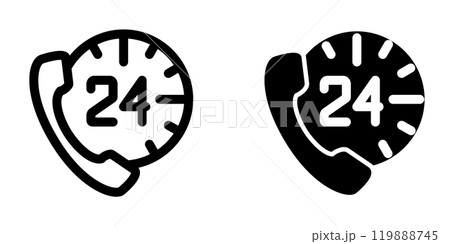 Illustration Vector graphic of telephone icon template Illustration Vector graphic of telephone icon template 119888745