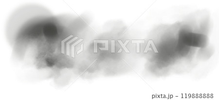 白い背景に浮かぶグレーの雲イラスト 119888888