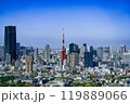 都心の眺望：東京タワーと高層ビルが織りなす美しい風景 119889066