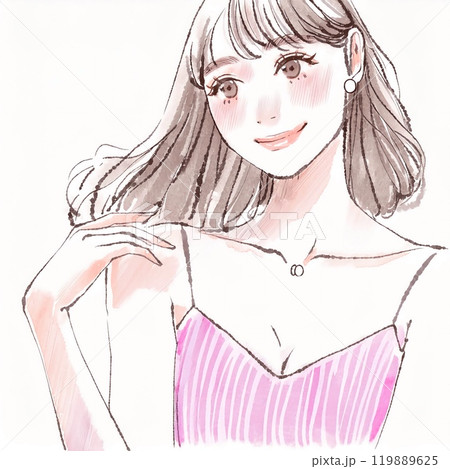 女性・女の子のイラスト素材　 119889625