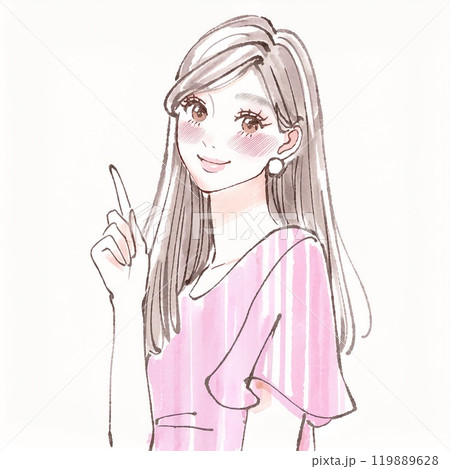女性・女の子のイラスト素材　 119889628