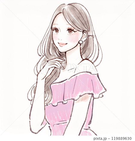 女性・女の子のイラスト素材　 119889630