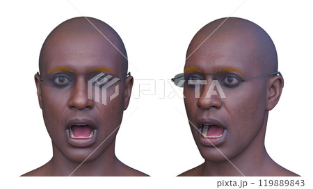 サングラスをかけた男性の顔アップ 119889843