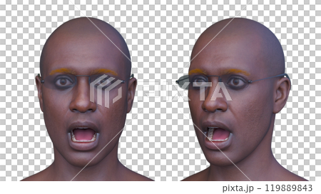 戴著墨鏡的男人臉部特寫 119889843