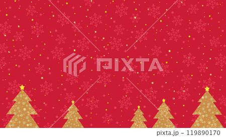 クリスマス背景 クリスマスツリーと雪の結晶 16:9 クリスマス背景 クリスマスツリーと雪の結晶 16:9 119890170