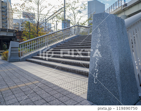 日本橋川に架かる歩行者専用橋「竜閑さくら橋」神田側(東京都中央区) 日本橋川に架かる歩行者専用橋「竜閑さくら橋」神田側(東京都中央区) 119890750