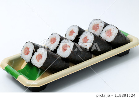 鉄火巻、まぐろ、巻きずし、寿司、和食、海苔、のり、ご飯、日本、日本料理、食べ物、巻き寿司、マグロ、鮪 119891524