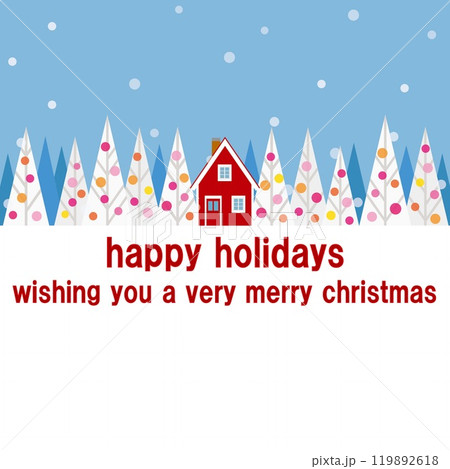 ハッピーホリデーズ happy holidays クリスマス 雪風景 ハッピーホリデーズ happy holidays クリスマス 雪風景 119892618