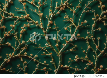 Twigs on a green background. Twigs on a green background. 119892947