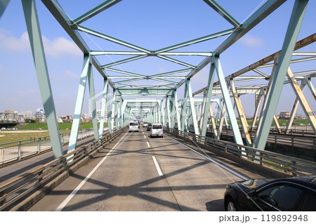 東京都市風景　国道14号線　市川橋 119892948