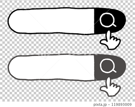 手描きの可愛い検索バーのセット　検索窓 119893009
