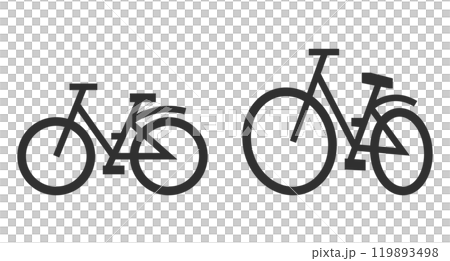 自転車アイコン(2種) 自転車アイコン(2種) 119893498