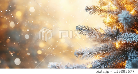 Abstract background with a Christmas tree and garland 119893677