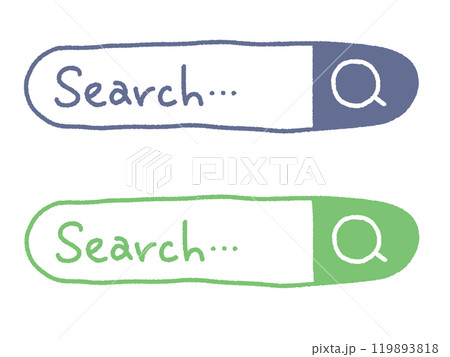 手描きの可愛い検索バーのセット　検索窓　search 119893818