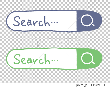 手描きの可愛い検索バーのセット　検索窓　search 119893818