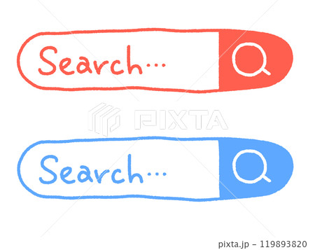 手描きの可愛い検索バーのセット 検索窓 search 手描きの可愛い検索バーのセット 検索窓 search 119893820