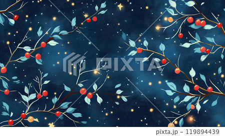 クリスマスの壁紙、イラスト、模様、タペストリー	 119894439