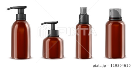 Amber glass containers mockup 119894610