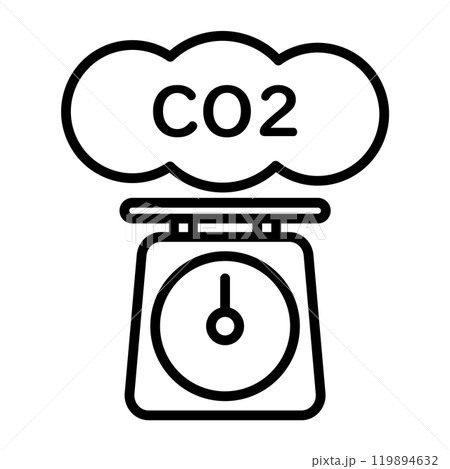CO2をはかっているアイコン。 119894632