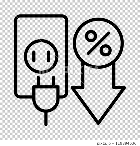 減少用電量圖示。 119894636