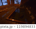 温泉の源泉掛け流し老舗旅館の露天風呂　二股温泉 119894833