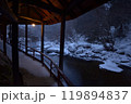 温泉の源泉掛け流し老舗旅館の露天風呂　福島県二股温泉 119894837