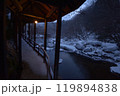 温泉の源泉掛け流し老舗旅館の露天風呂　福島県二股温泉 119894838