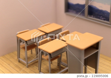 学校の机と椅子　イメージ 119895006