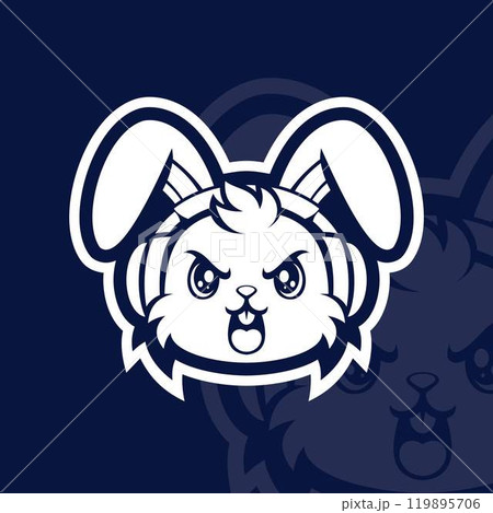 Angry bunny mascot esport logo character kawaii Angry bunny mascot esport logo character kawaii 119895706