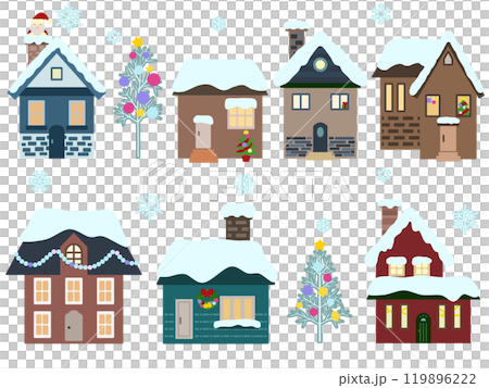 Seamless pattern of buildings〈Christmas〉(no outline) C-10 Seamless pattern of buildings〈Christmas〉(no outline) C-10 119896222