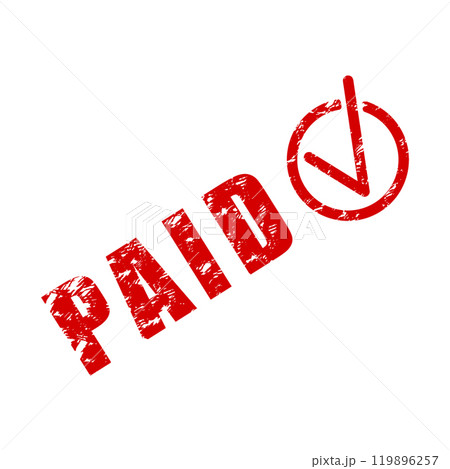 Rubber stamp paid with tick, vector of paid full, income or profit Rubber stamp paid with tick, vector of paid full, income or profit 119896257