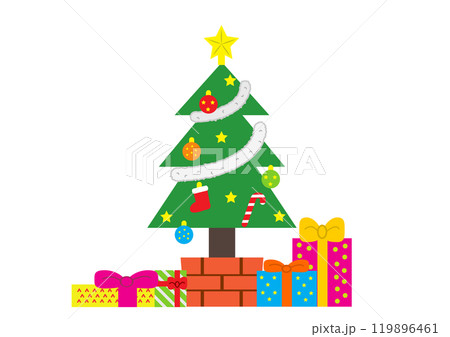 クリスマスツリーとプレゼント クリスマスツリーとプレゼント 119896461