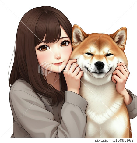 人物画 女性と犬の肖像画 複製画 少女と犬 | 東京富士美術館オンラインストア FAM ART