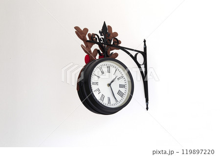 Old clock on white background. Horizontal 119897220