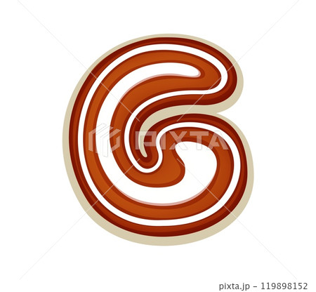 Gingerbread font Christmas cookie biscuit letter G for Xmas holiday type, vector alphabet. Christmas font of cartoon gingerbread cookie typeface of letter G biscuit for New Year bakery typeset Gingerbread font Christmas cookie biscuit letter G for Xmas holiday type, vector alphabet. Christmas font of cartoon gingerbread cookie typeface of letter G biscuit for New Year bakery typeset 119898152