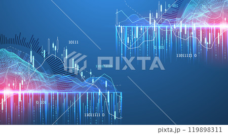 Financial trade concept. Stock market and exchange. Candle stick graph chart. Hand drawn vector. Financial trade concept. Stock market and exchange. Candle stick graph chart. Hand drawn vector. 119898311